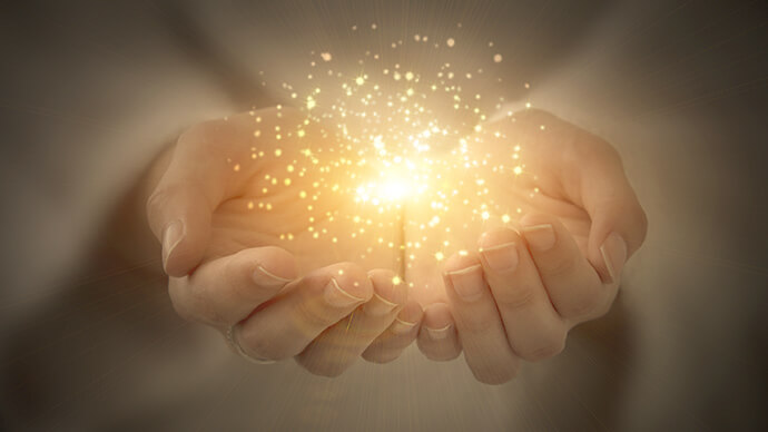 To receive energy from an enlightened saint